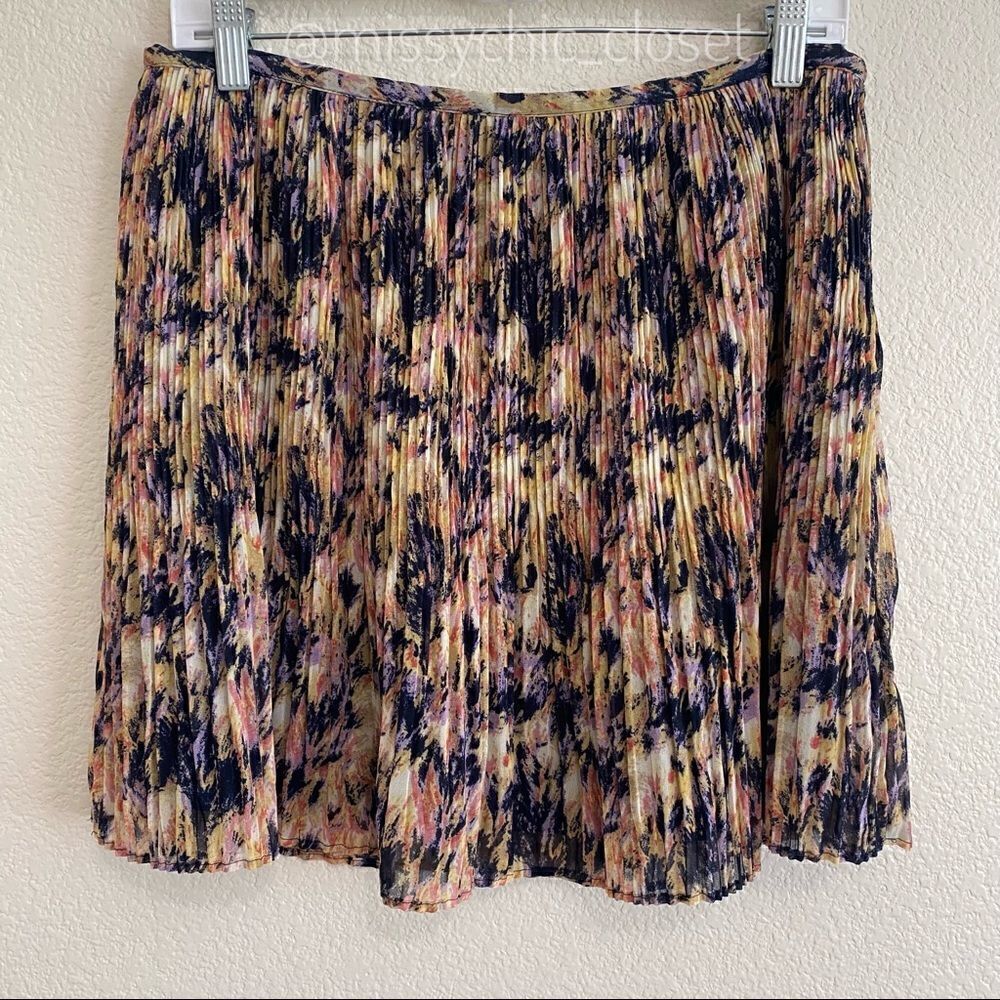 Broadway & Broome for J.Crew Size 8 Multi-Color Pleated Mini Skirt, Size 8